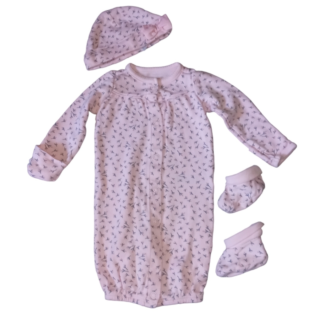 Just One You 3pc baby girl's pajamas matching set